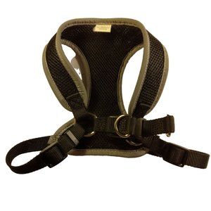 Coastal Black Dog Neck Harness Medium Pet Walker Reflective White Band